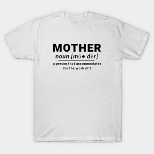 Mother Noun Definition Person Work Define T-Shirt